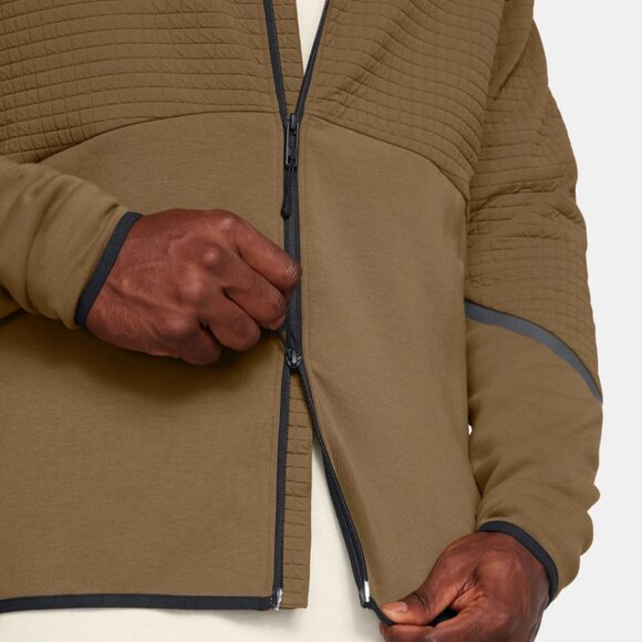 NWT New Under Armour Men's Unstoppable Fleece Grid Small S Jacket Coat Full Zip - Picture 3 of 5